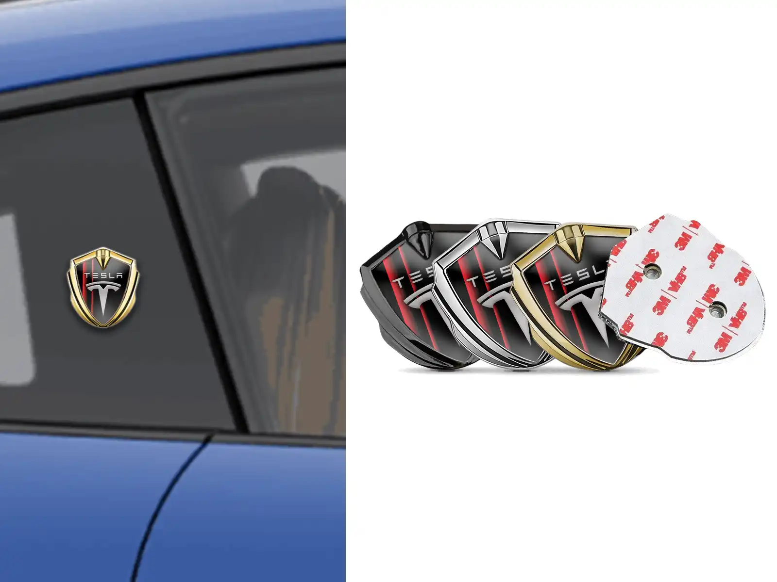 Tesla Emblem Fender Badge Customizable Pro Edition